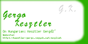 gergo kesztler business card